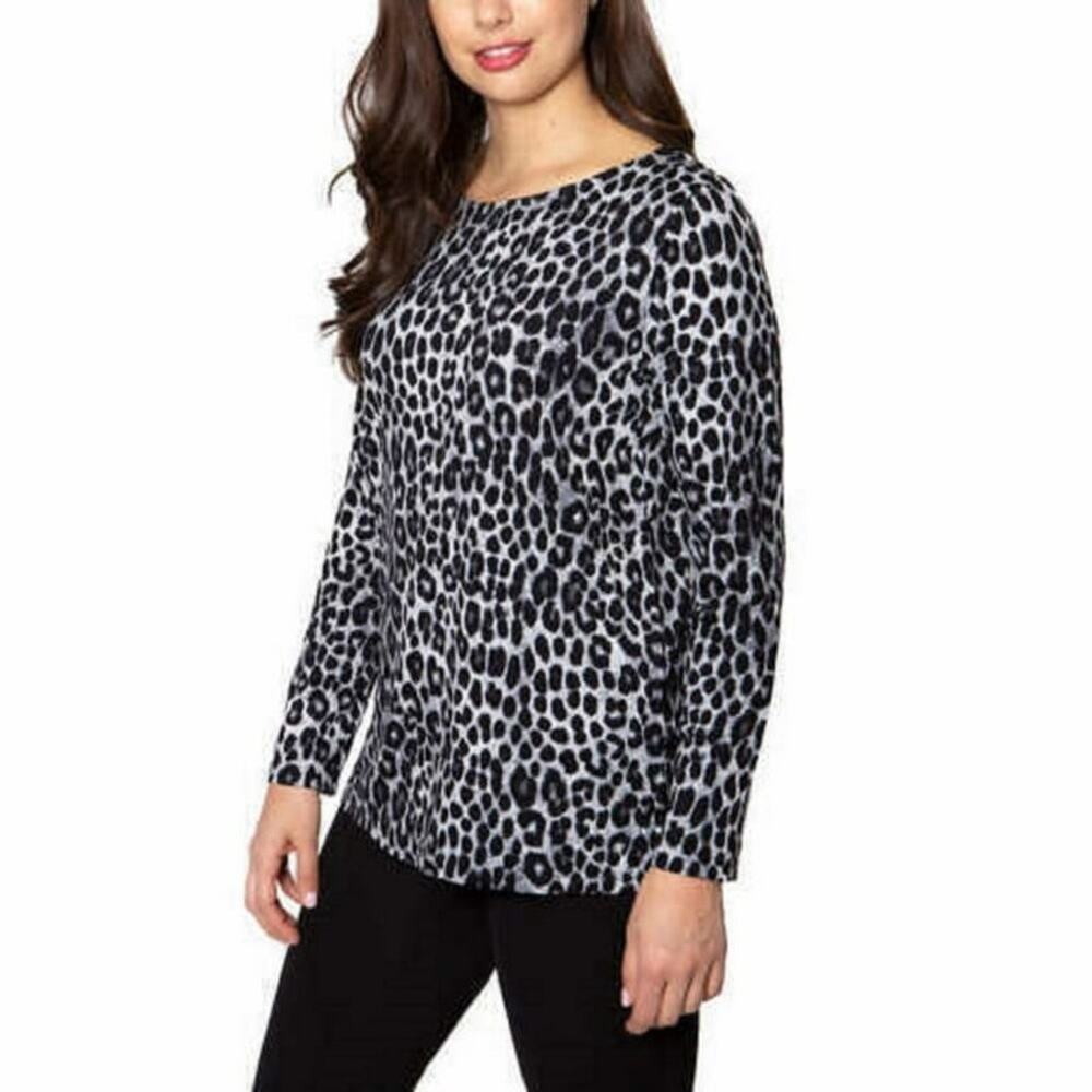 NWT! Mario Serrani Women’s Tunic Gray Leopard